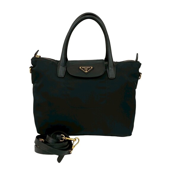 Prada Handbags - PRADA Black Leather Shoulder Bag